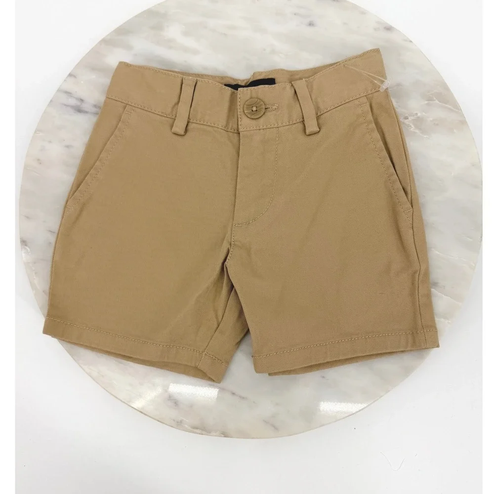 Nordstrom Kids Tan Chino Shorts Boys Size 2 Cotton Blend N0478770LB‎